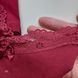 Майка женская однотонная на тонких бретелях с кружевом 52-54 6520/52-54/бордова фото 4